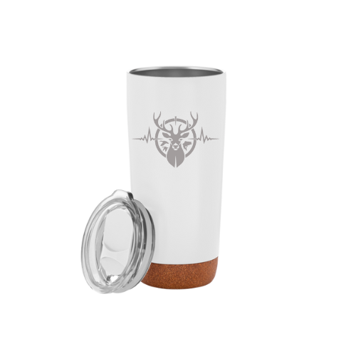 Stone Ranch Cork-Bottom Tumbler - White
